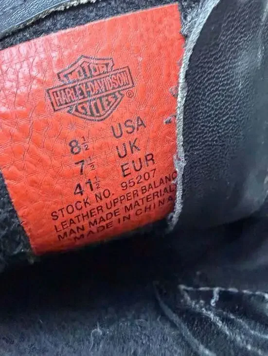 Mens Harley Davidson boots Slayton D93141 leather black oil resisting - Picture 9 of 10